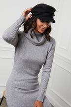 Vestido tipo suéter - Gris