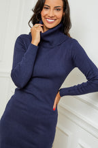 Vestido estilo suéter - Azul marino