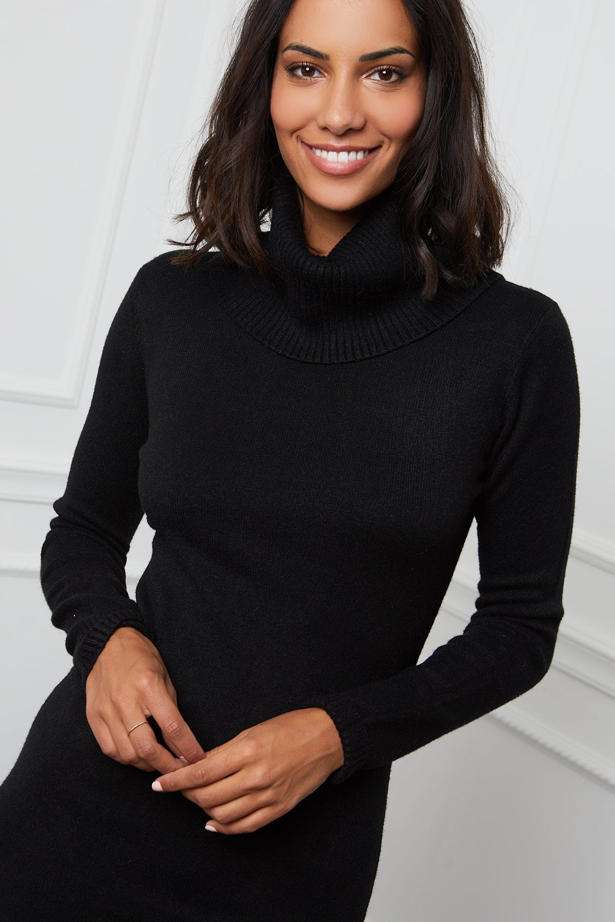 Vestido estilo suéter - Negro