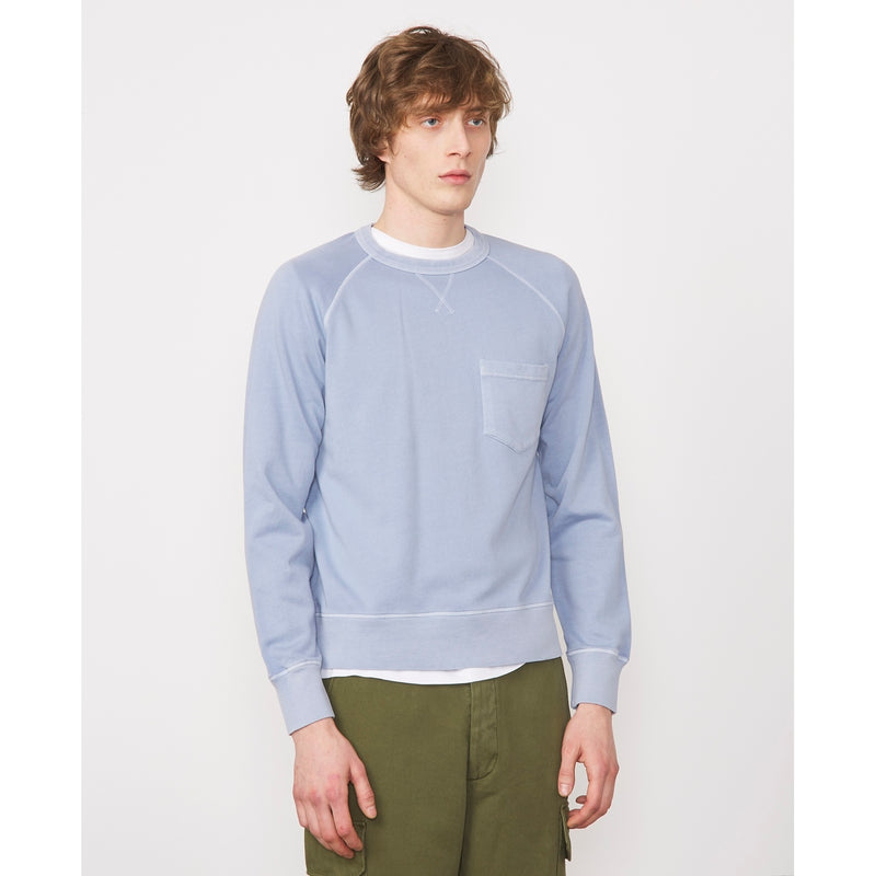 Sweat Chris Ls Pgmt Dye Fleece Cot - Blizzard
