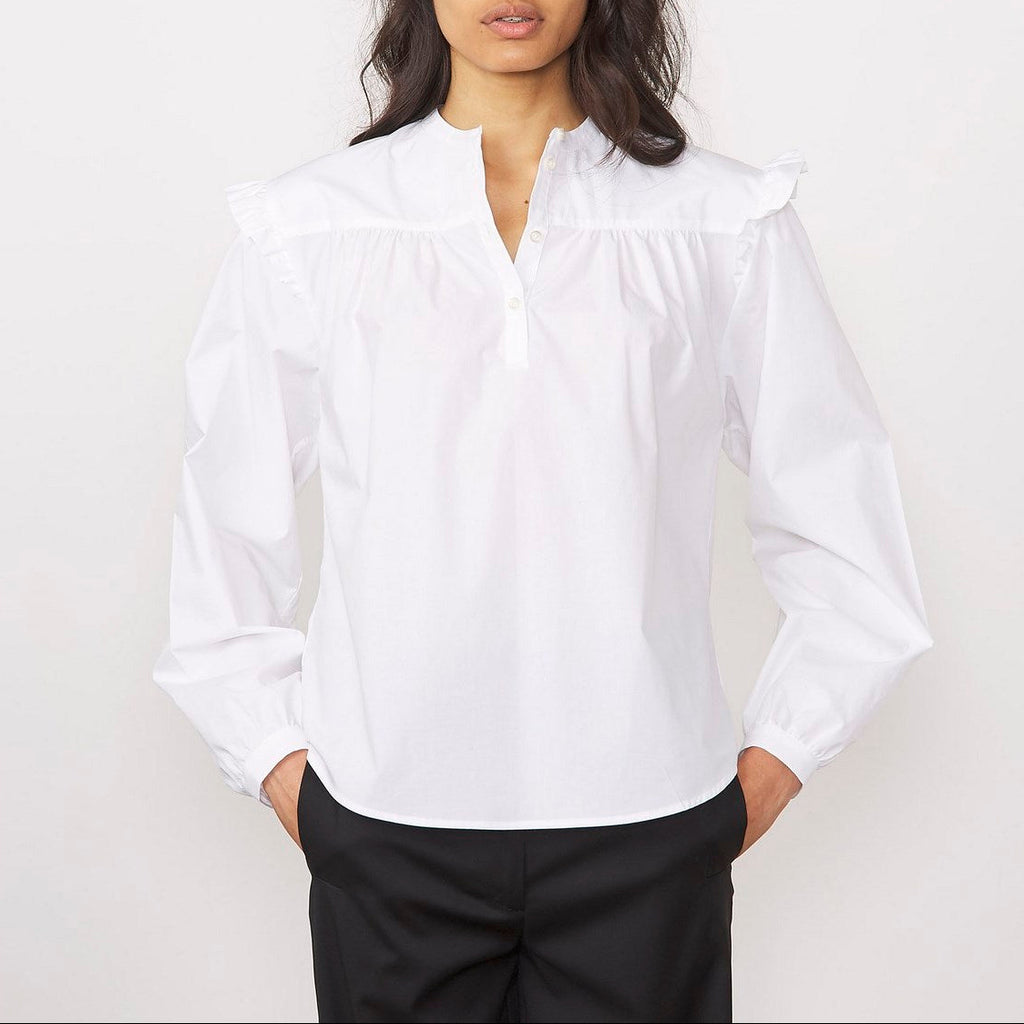 Chemise Charline White Cotton Poplin - White