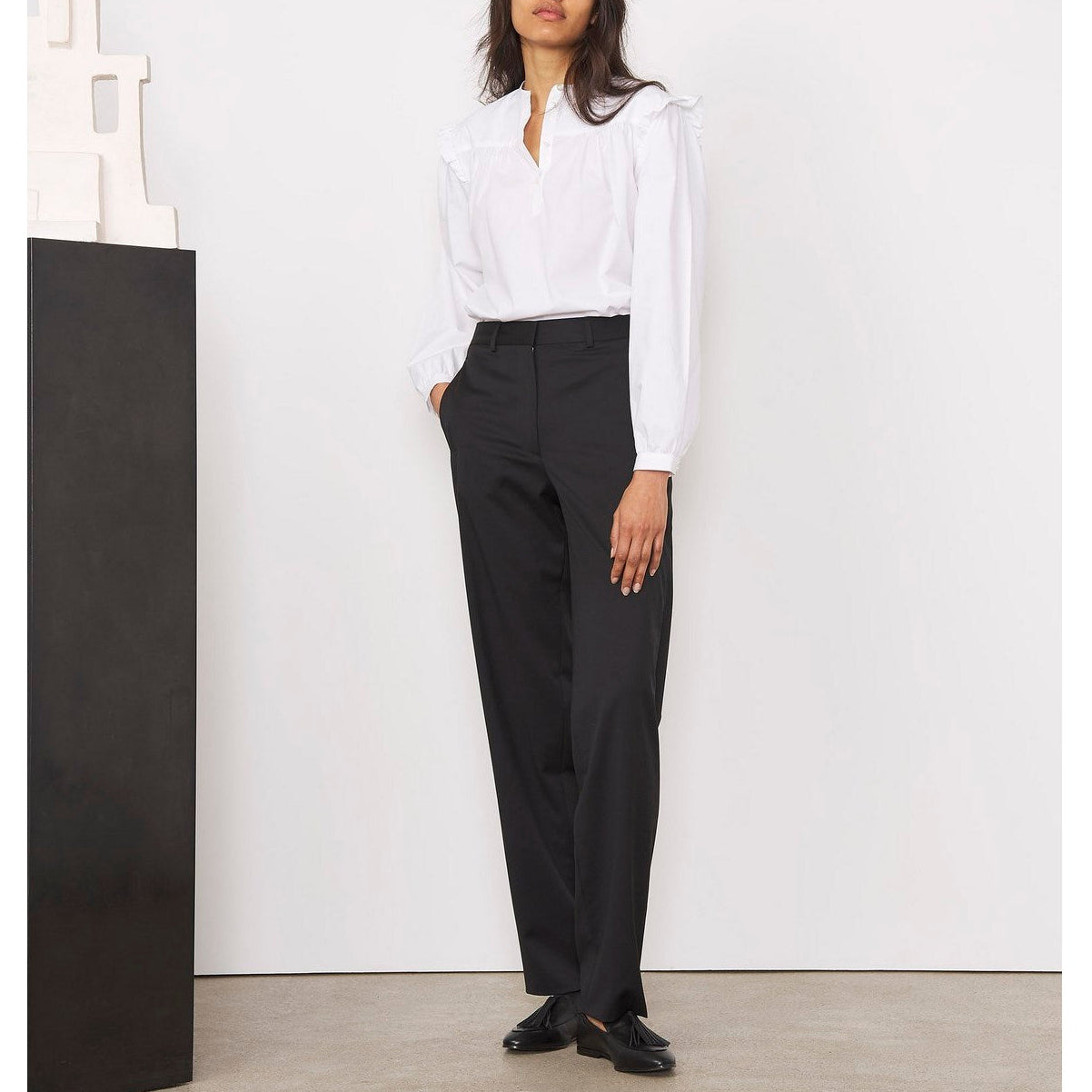 Chemise Charline White Cotton Poplin - White