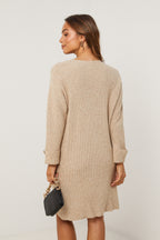 Vestido tipo jersey - Beige