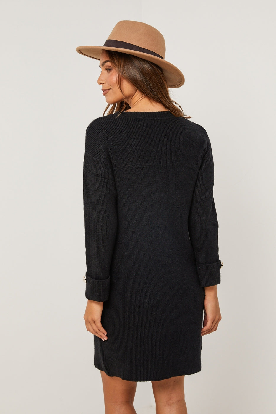 Vestido estilo suéter - Negro