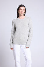 Maglione girocollo Bubble in cashmere Waldorf - Grigio chiaro - Donna - Cashmere e lana