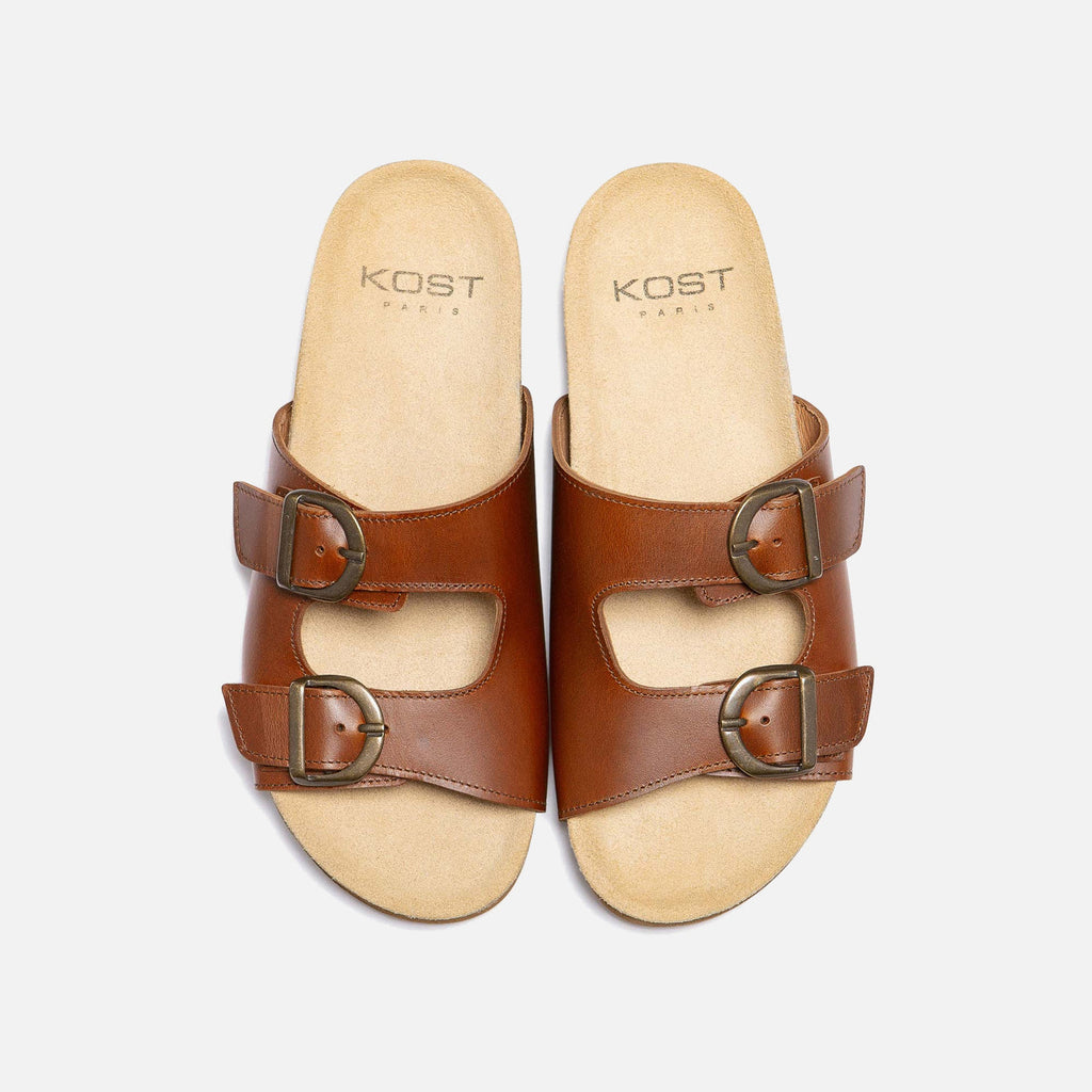 Klapki Mule Wave F Pl – Cognac