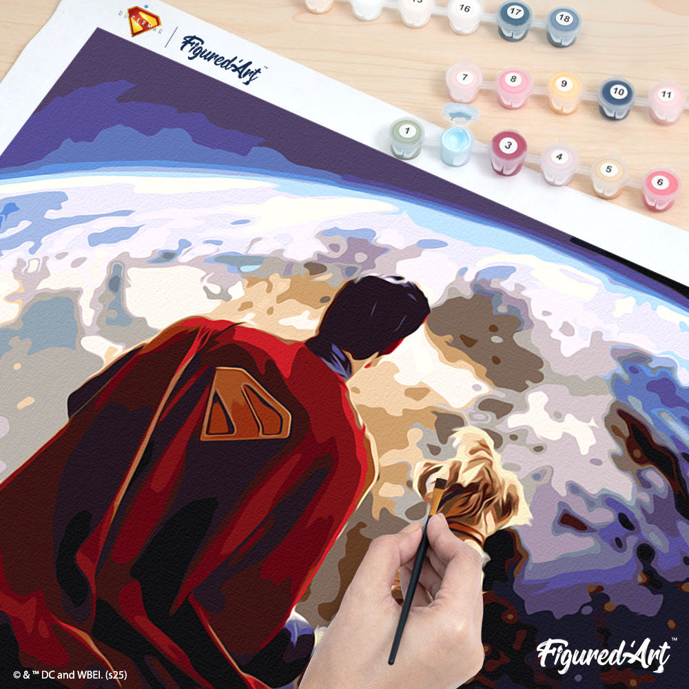 Paint By Numbers - Superman And Krypto