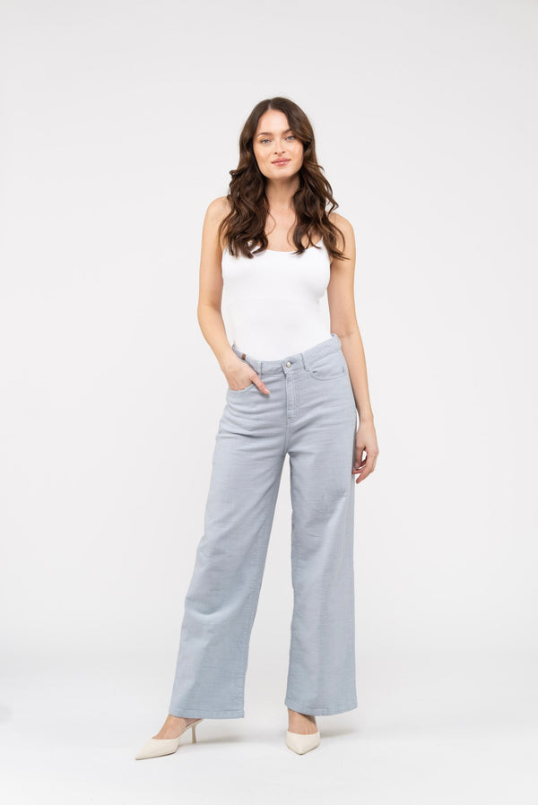 Flared Pantalon Silene Colored - Parelmoergrijs - Dames