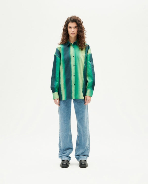 Blusa verde acqua Juana sostenibile-2