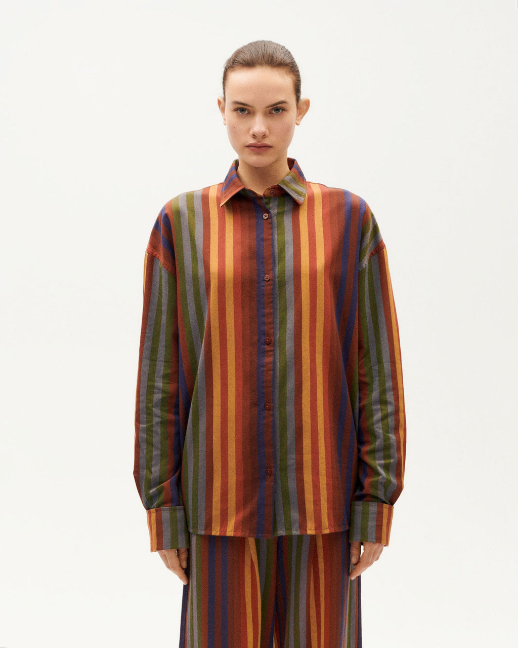 Blusa multicolor stripes Juana sostenible-1