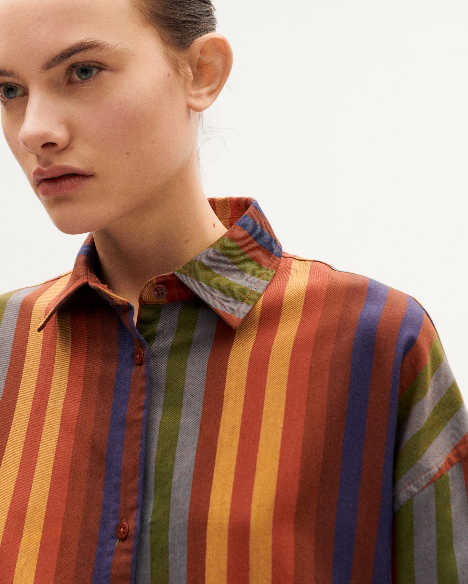 Blusa multicolor stripes Juana sostenible-3