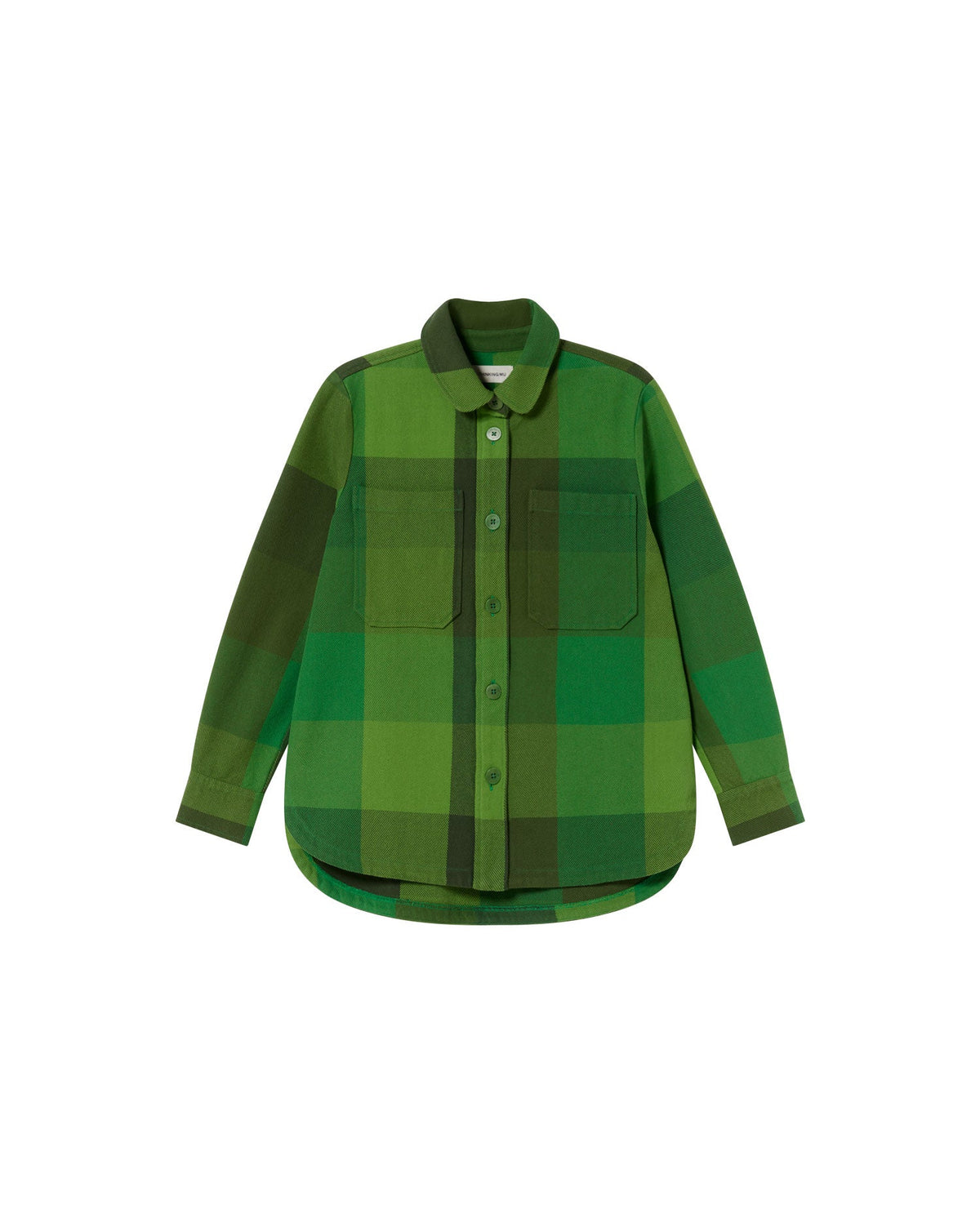 Sobrecamisa verde central blanket Norita sostenible-silueta-1