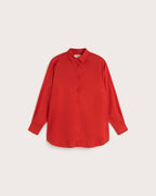 Blouse Oversize En Chanvre Gia - Rouge