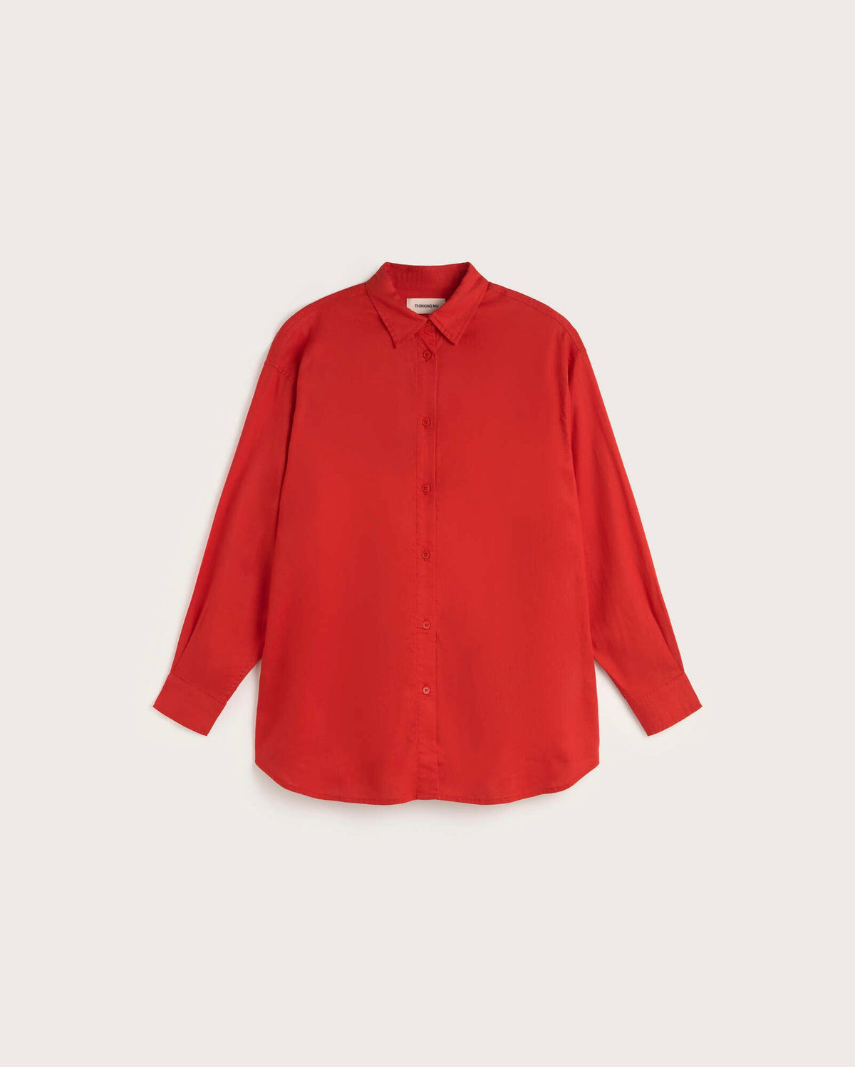 Blouse Oversize En Chanvre Gia - Rouge