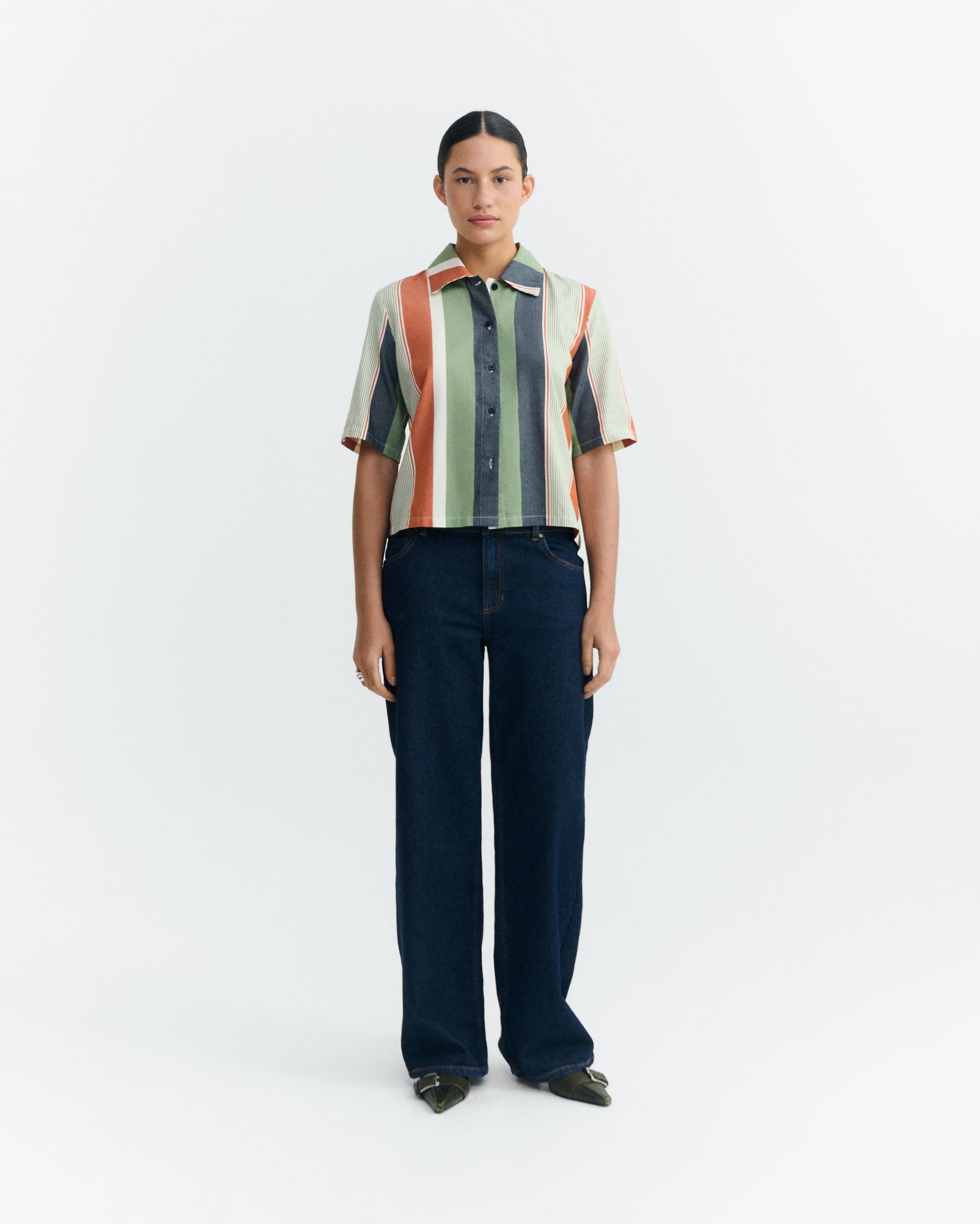 Blusa stamped multicolor stripes Ane sostenible - 1