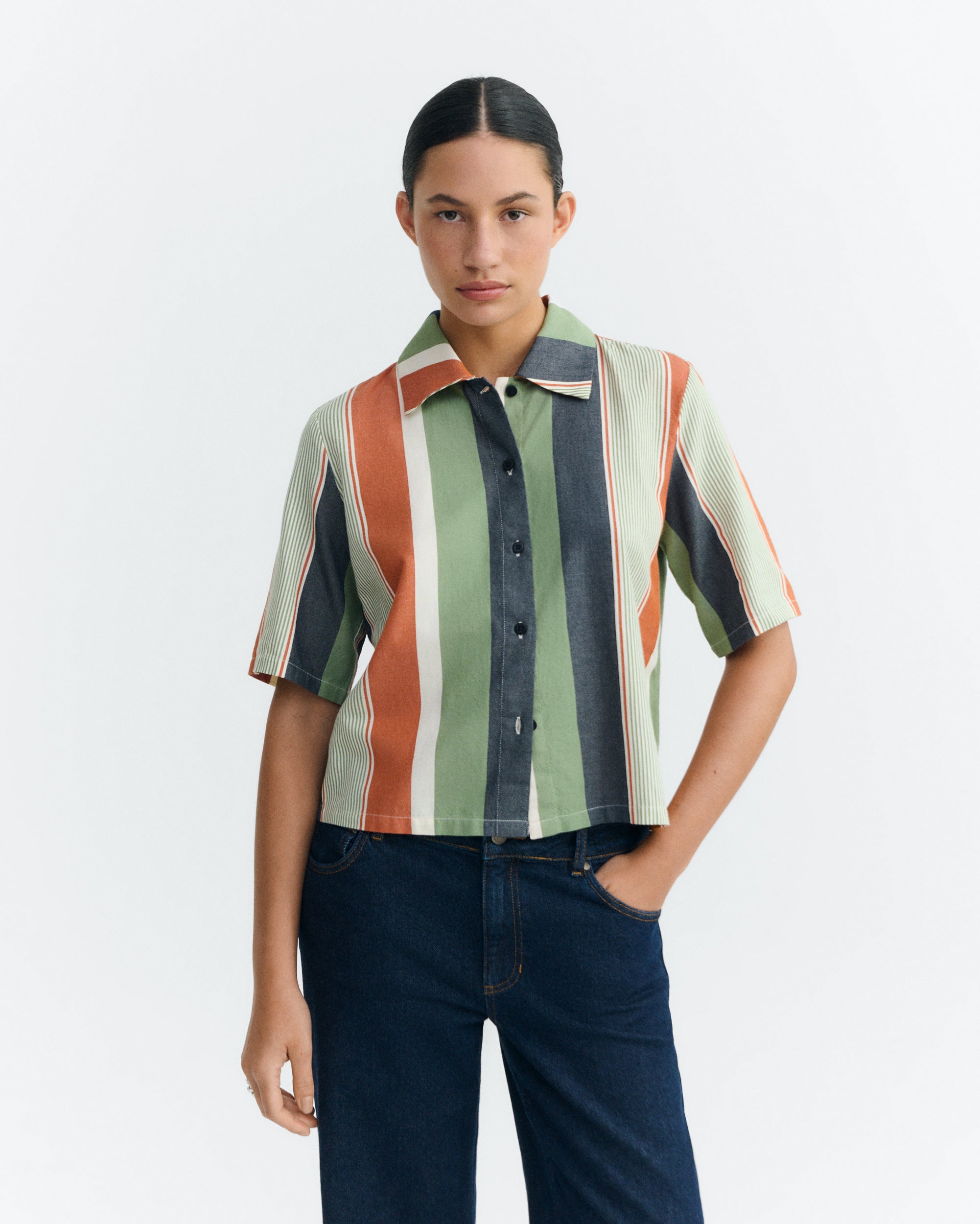 Blusa stamped multicolor stripes Ane sostenible - 2