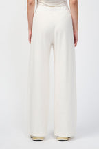 Wide-Leg Trousers - Oyster - Women