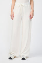 Wide-Leg Trousers - Oyster - Women