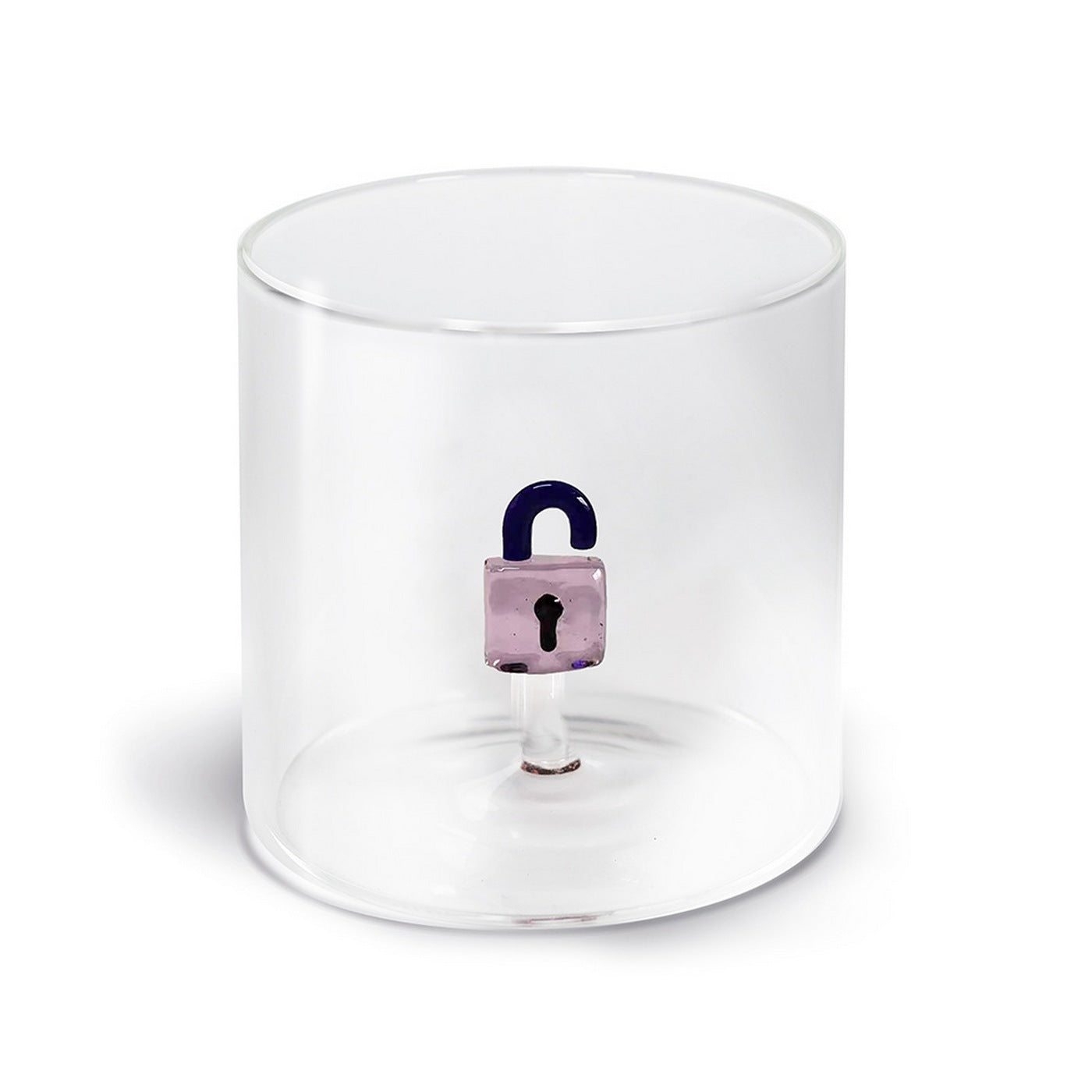 Lote De 4 Vasos De Vidrio Borosilicato - Figura Candado
