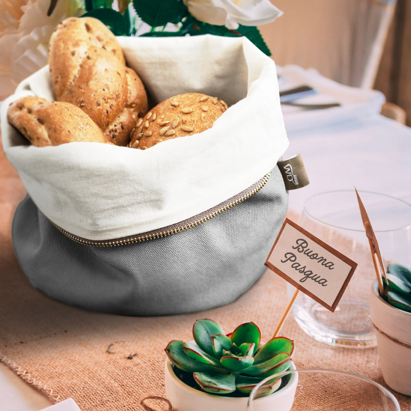 Bolsa para Pan Calefactable - Gris
