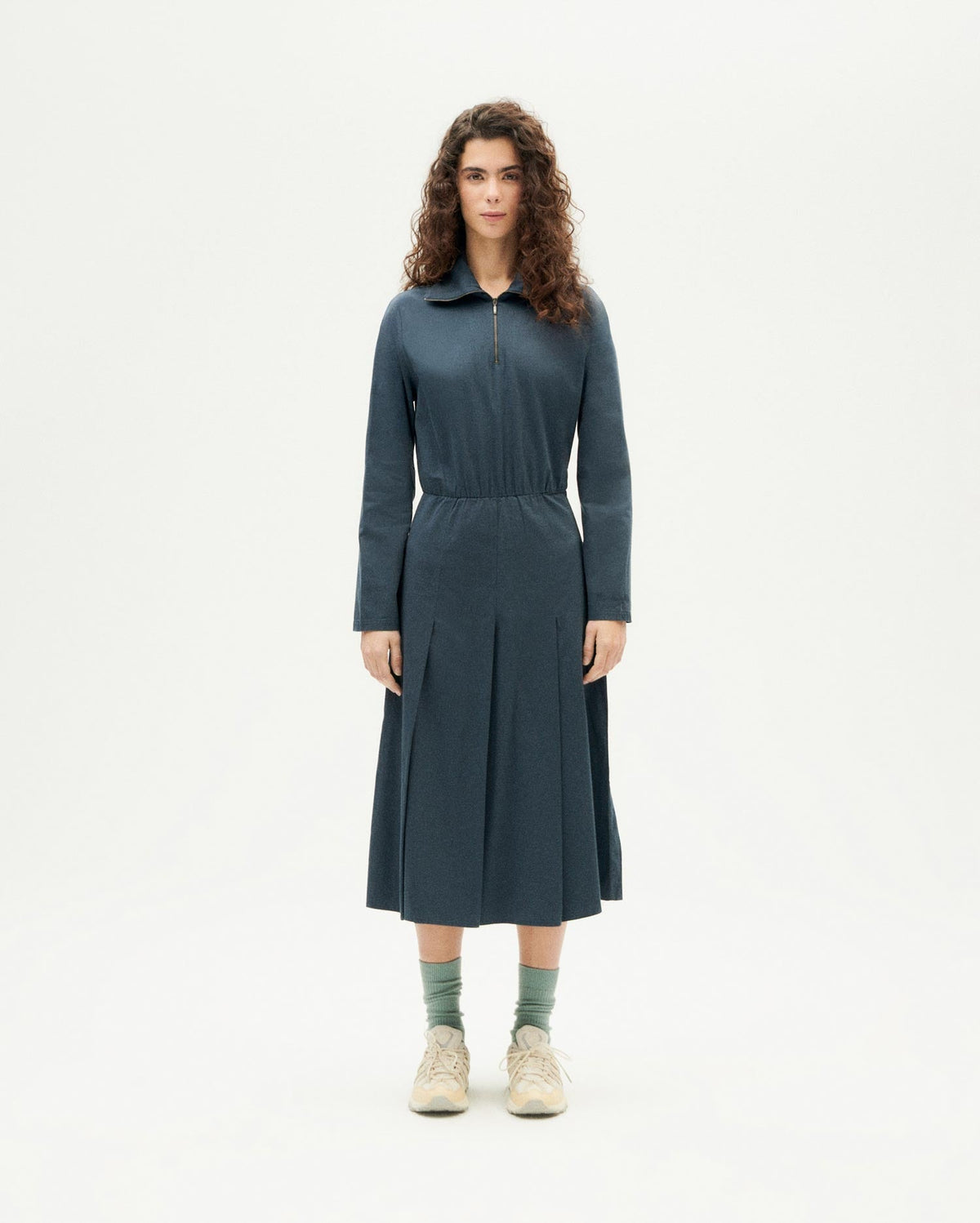 Gillian sustainable graphite dress-1