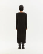 Vestido negro plisado Myrtle sostenible -4