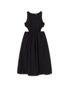 Vestido negro seersucker Kin sostenible - silueta 1