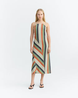 Helia sustainable multicolour striped maxi dress - 1
