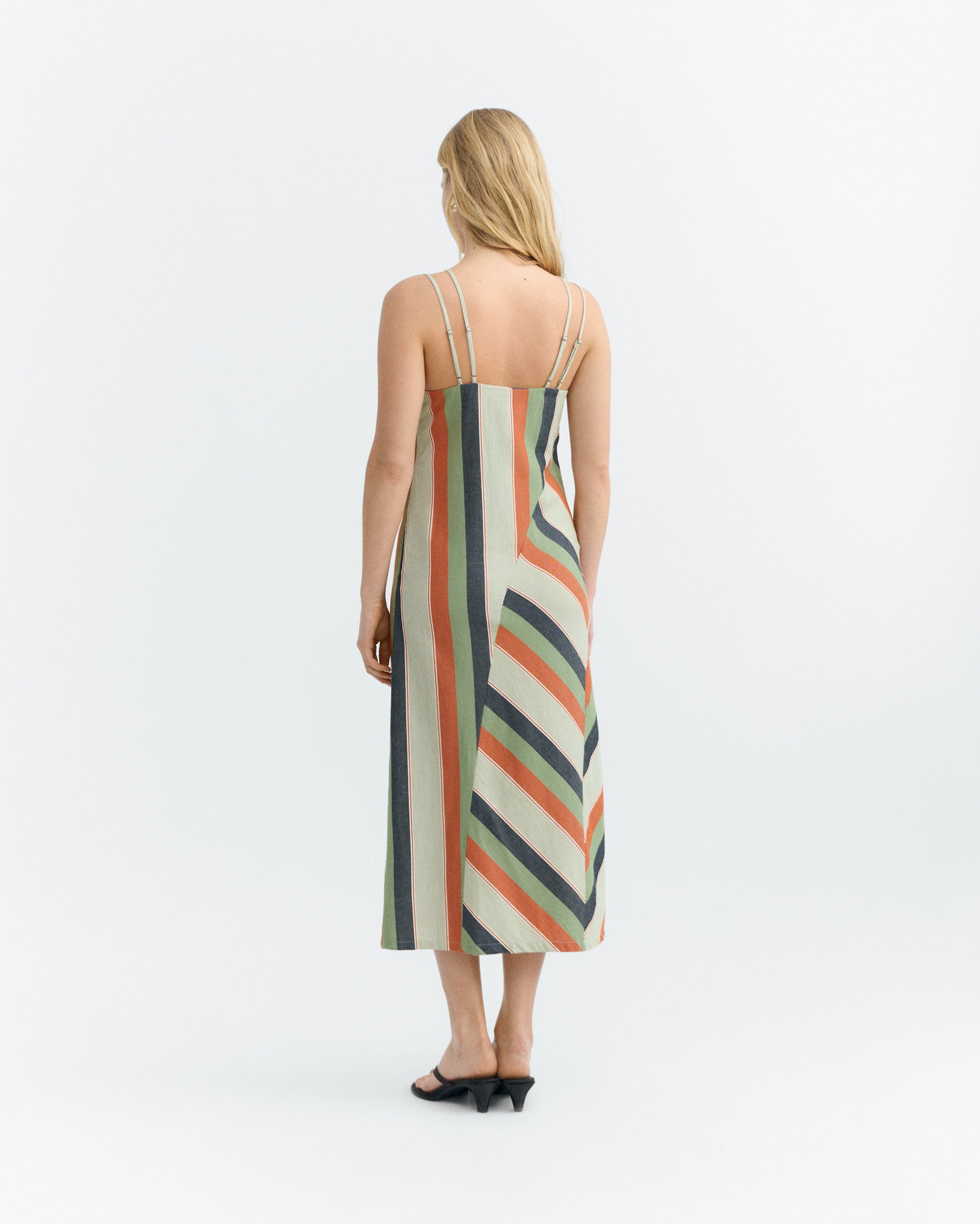 Vestido largo rayas multicolor Helia sostenible - 4