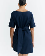 Vestido corto navy hemp Kieran sostenible - 5