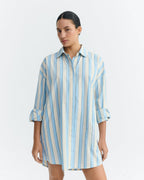 Aurel Sostenible Corto Rayas Camiseta Vestido - 5