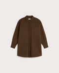 Robe Chemisier Courte Seersucker Aurel - Marron