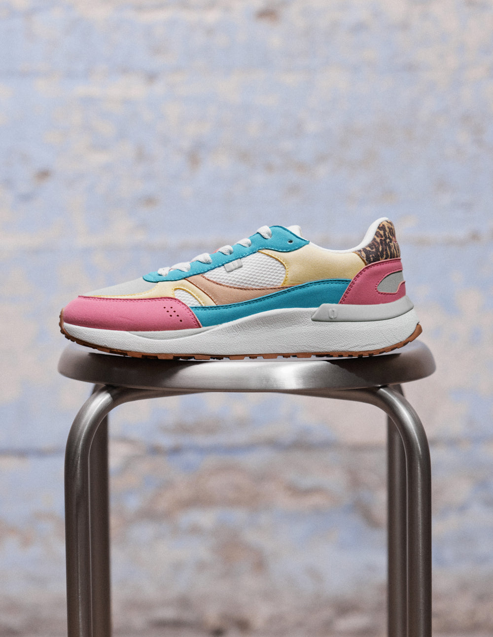 Baskets basses Anaelle - Rose citron pistache