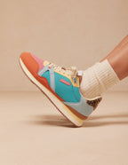 Baskets Basses Andrée - Orange Rose Citron - Femme