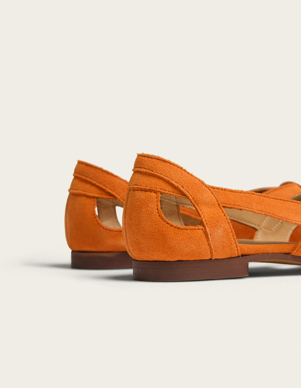 Sandales Clémentine - Suède Orange - Femme