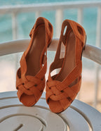 Sandales Clémentine - Suède Orange - Femme