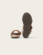 Espadrilles Lozi - Cuir Python Marron - Femme
