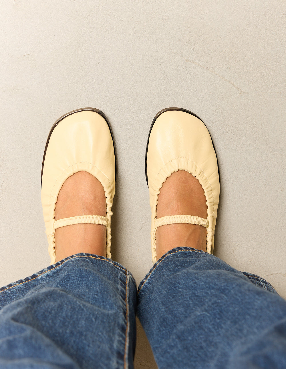 Ballerines Miluna - Cuir Amande - Femme