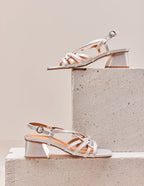 Sandalias Tacón Emilie - Piel Iridiscente