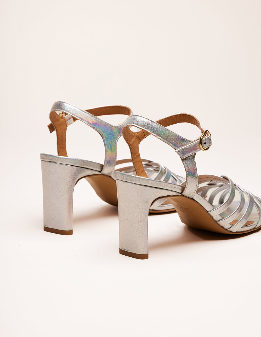 Sandalias Tacón Lise - Piel Tornasol - Mujer