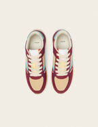 Baskets Basses Anaelle - Bordeaux Prune Beige - Femme