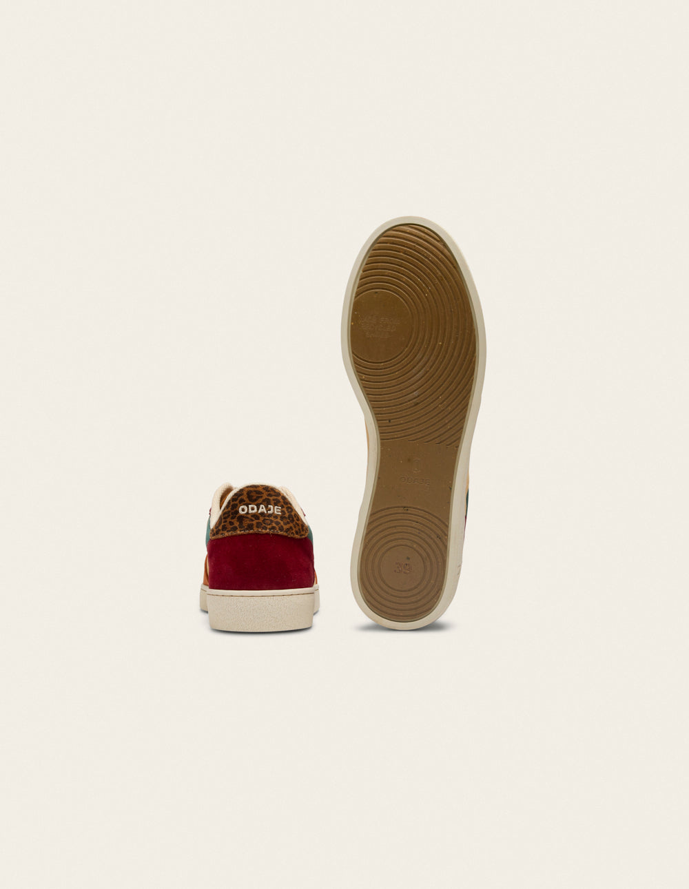 Baskets Basses Marie - Brique Beige Bordeaux - Femme