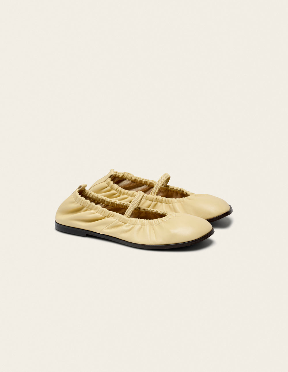 Ballerines Miluna - Cuir Amande - Femme
