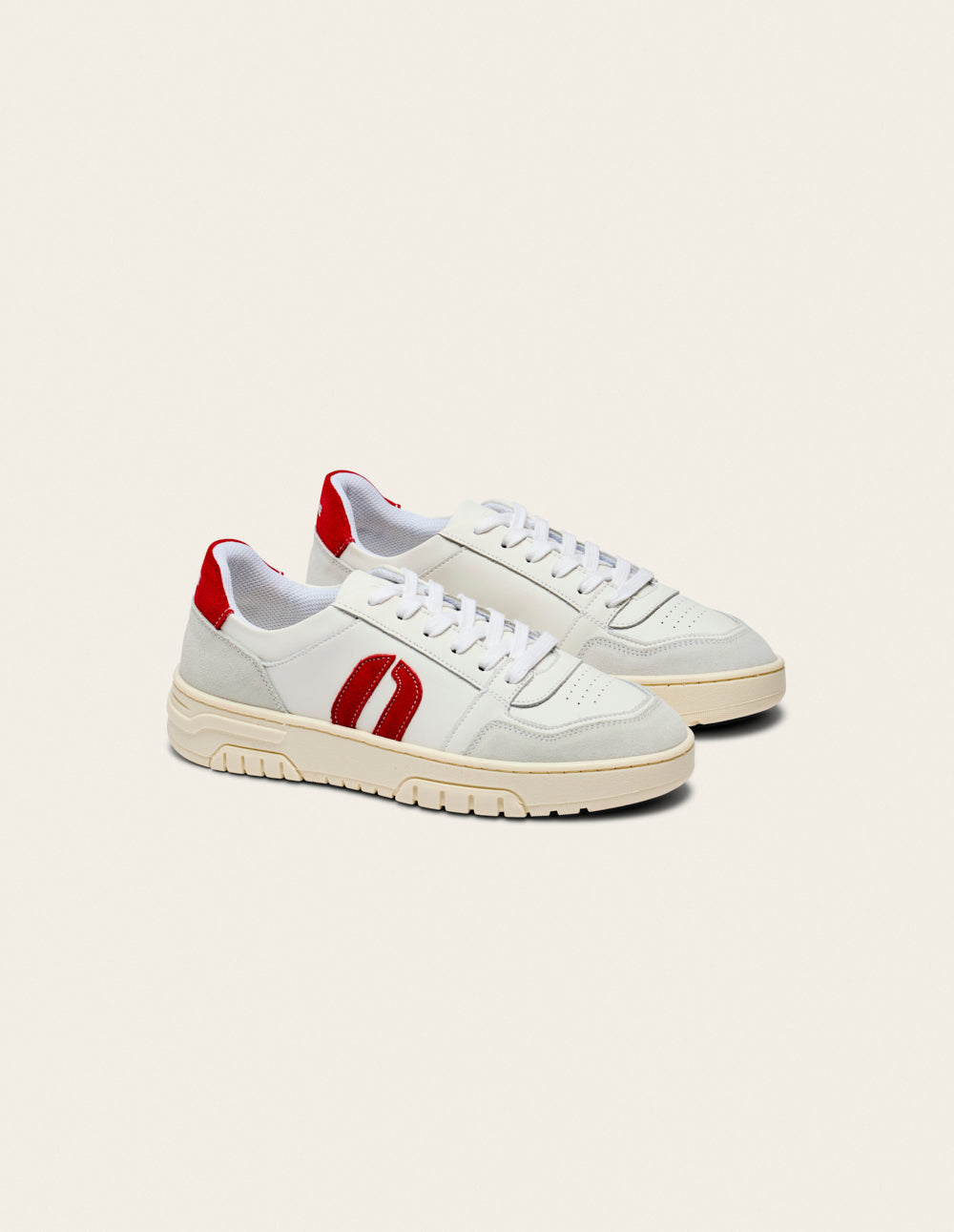 Zapatillas bajas Nora - Gris claro Blanco Rojo