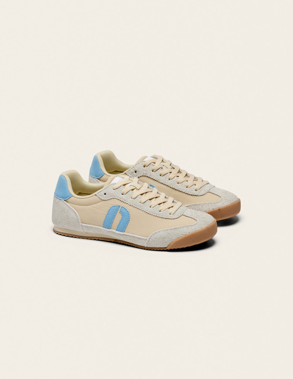 Riya Low Top Sneakers - Beige Blue