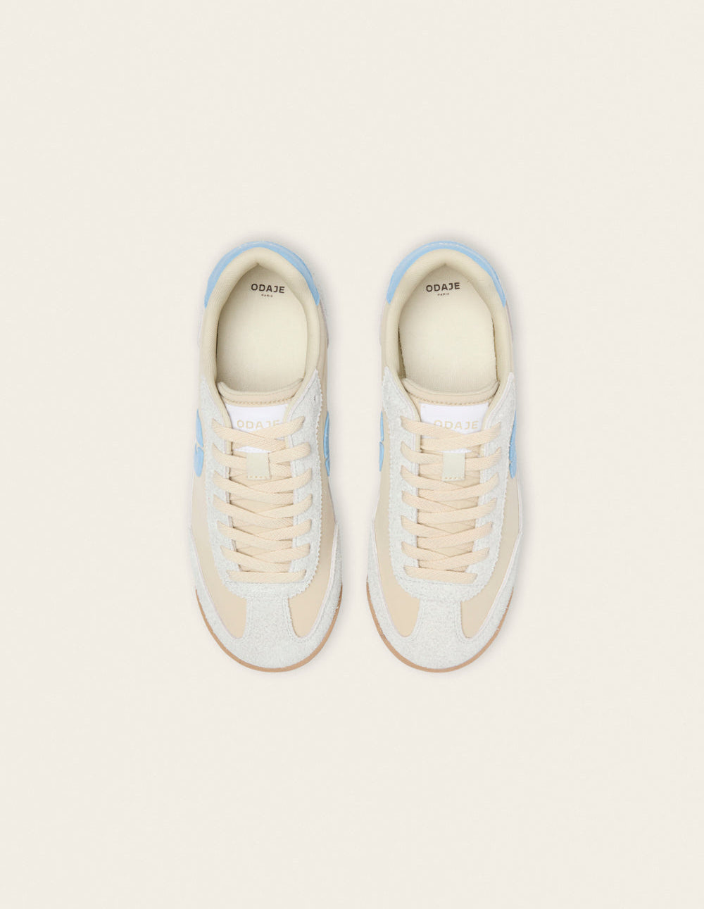 Riya Low Top Sneakers - Beige Blue