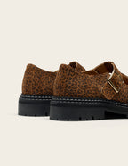 Derbies Romane - Suède Léopard - Femme