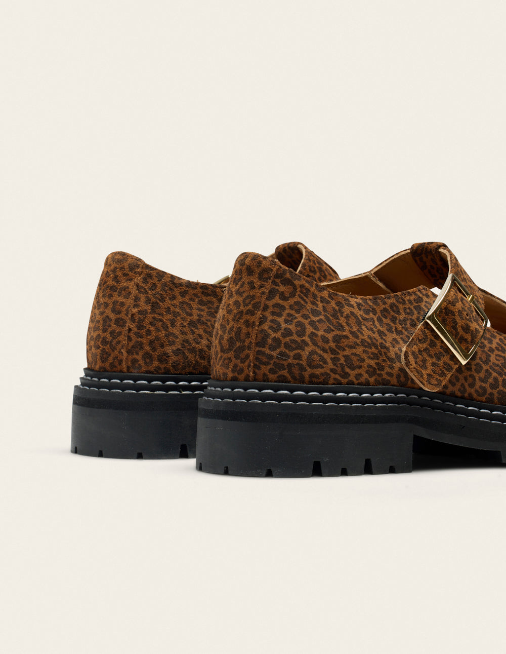 Derbies Romane - Suède Léopard - Femme