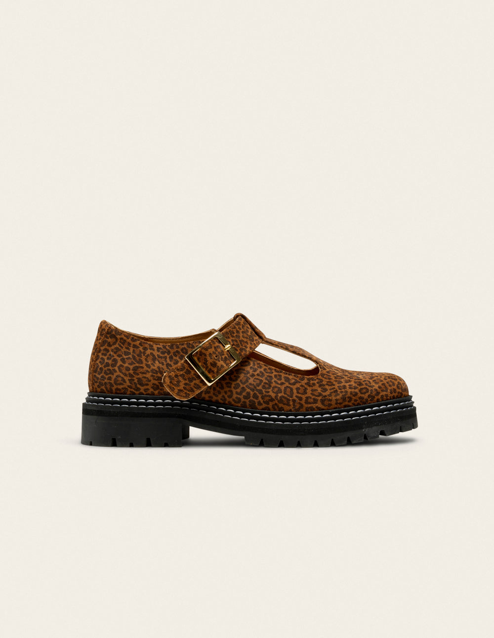 Derbies Romane - Suède Léopard - Femme