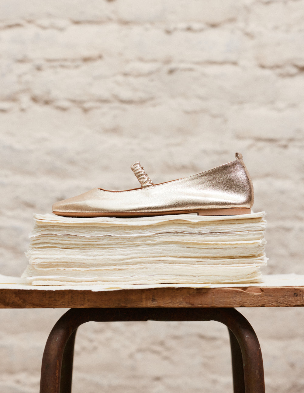 Ballerines Serra - Cuir doré